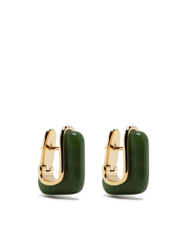 18k Yellow Gold Oblong Small Earrings