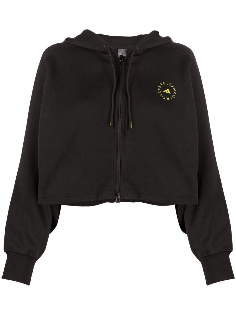 Black Truelife Cropped Hoodie