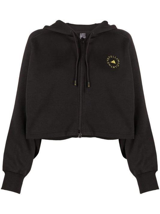 Black Truelife Cropped Hoodie