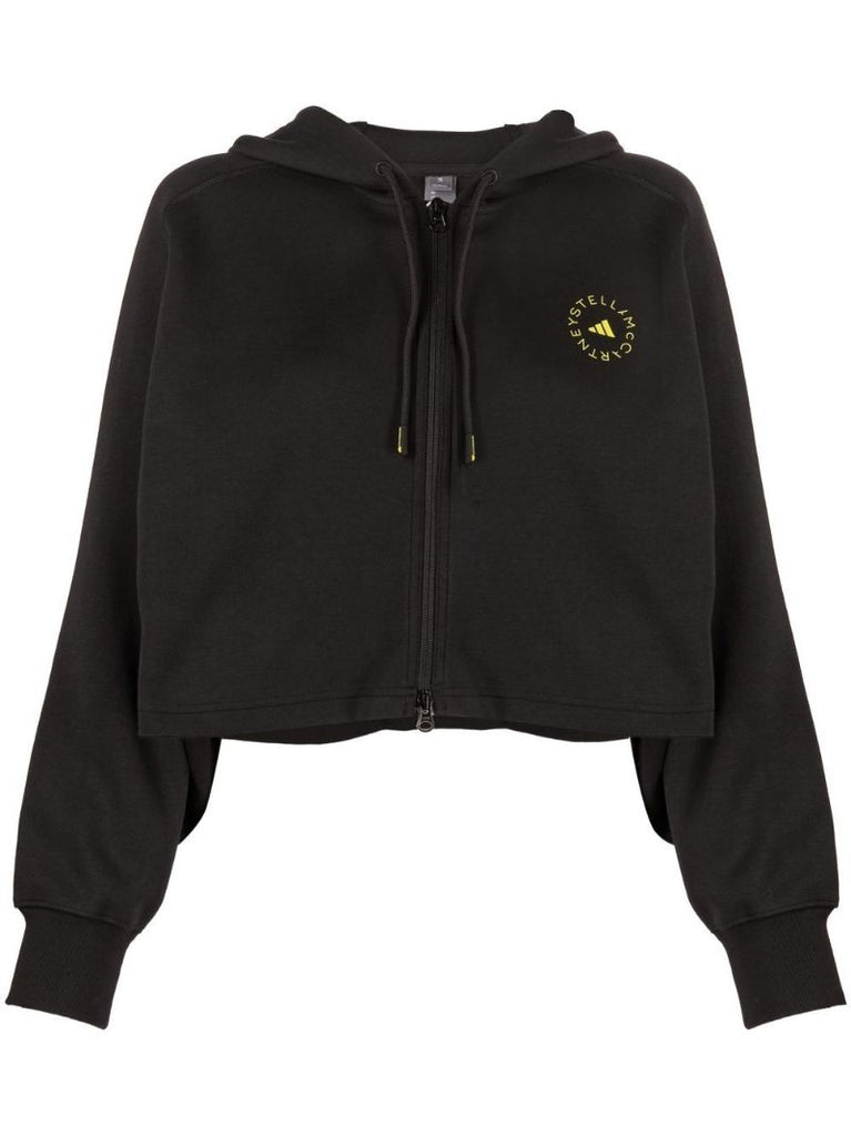 Black Truelife Cropped Hoodie