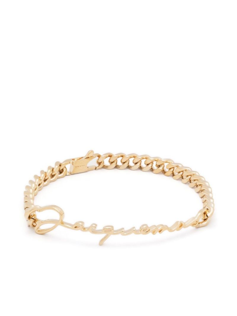Gold-plated La Gourmette Logo Bracelet