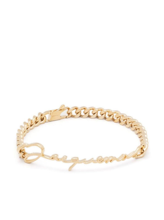 Gold-plated La Gourmette Logo Bracelet