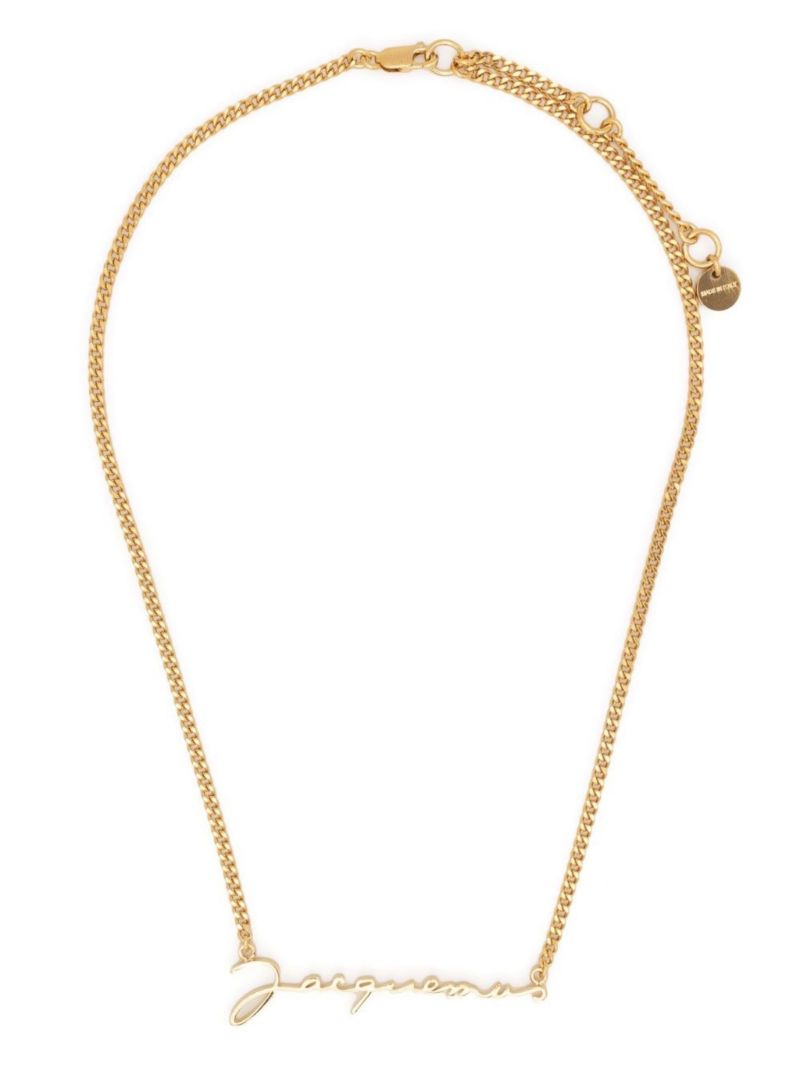 Gold-plated La Chaine Logo Necklace