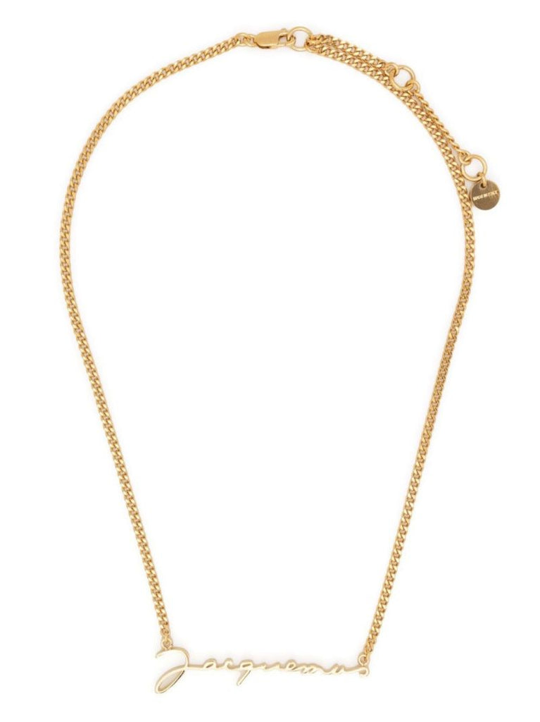 Gold-plated La Chaine Logo Necklace