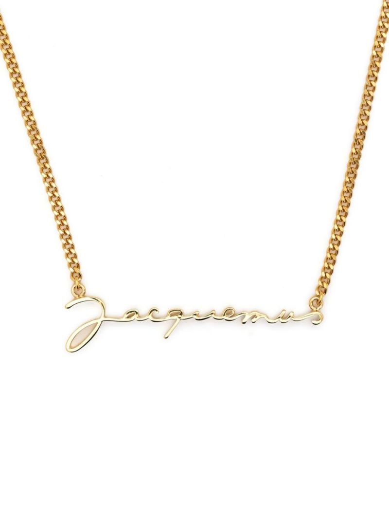Gold-plated La Chaine Logo Necklace