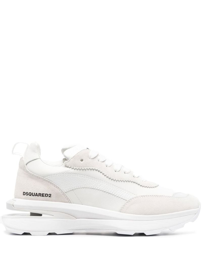 White Slash Low-top Sneakers