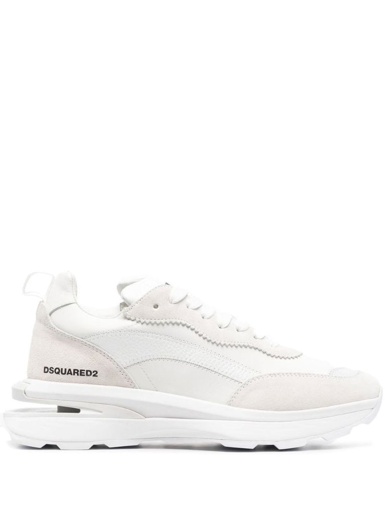 White Slash Low-top Sneakers