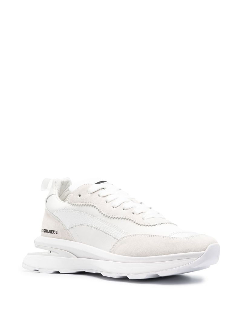 White Slash Low-top Sneakers