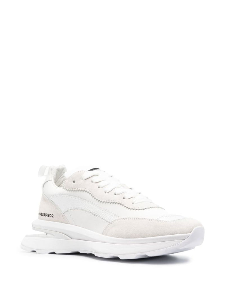 White Slash Low-top Sneakers