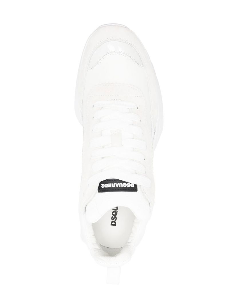 White Slash Low-top Sneakers