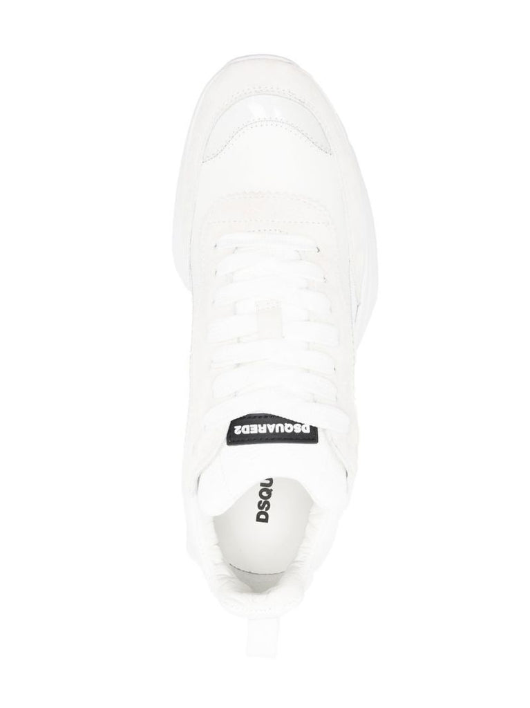 White Slash Low-top Sneakers
