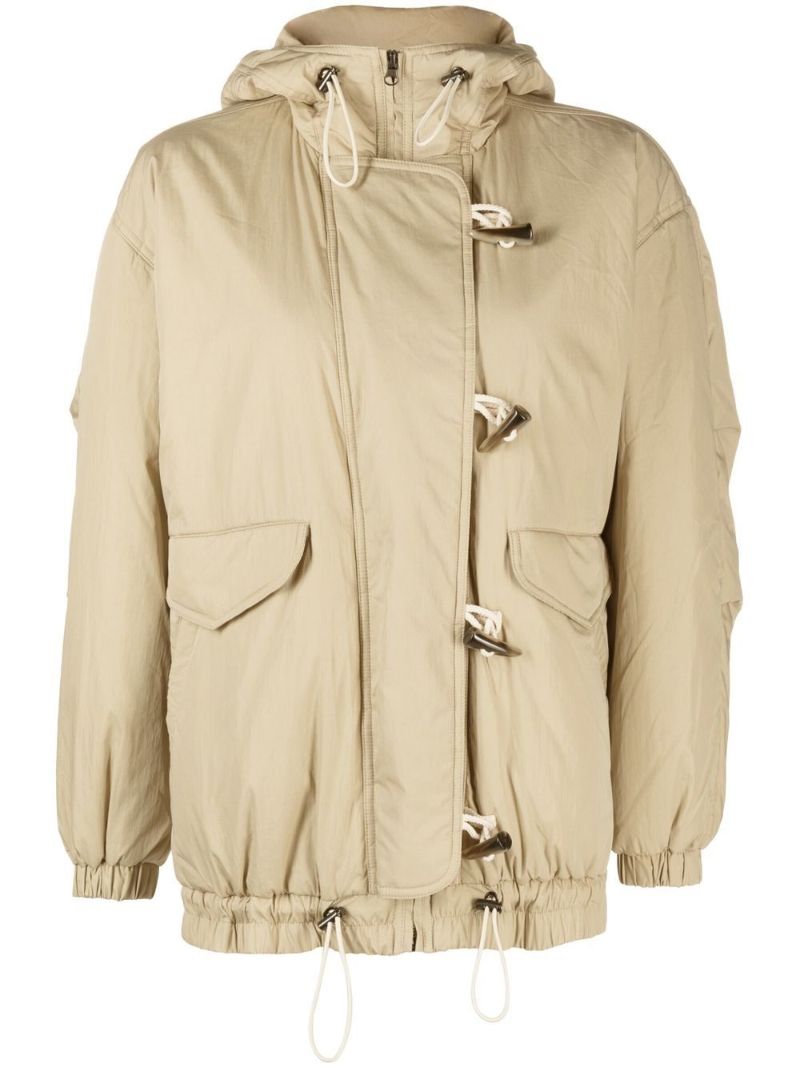 Neutral Daisy Hooded Parka Coat