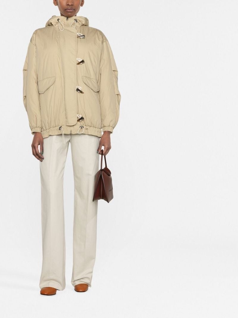 Neutral Daisy Hooded Parka Coat