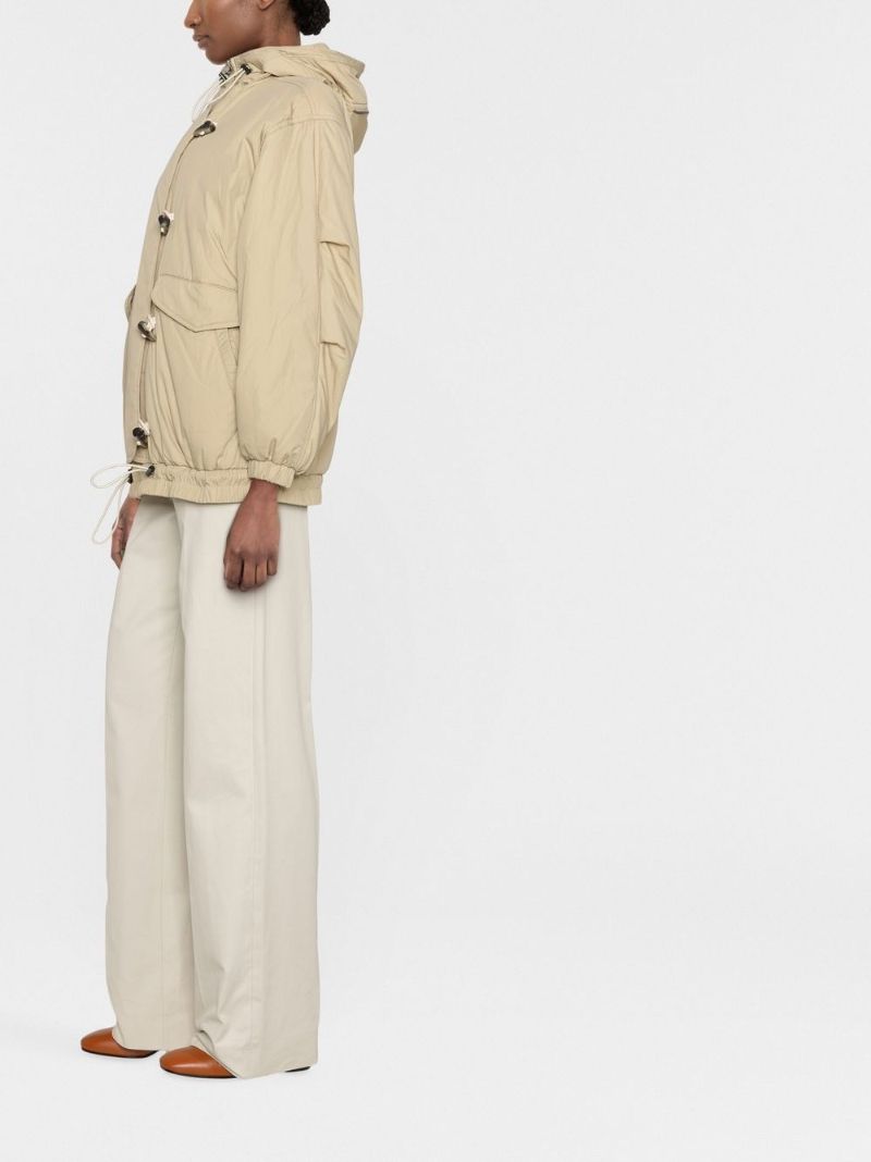 Neutral Daisy Hooded Parka Coat