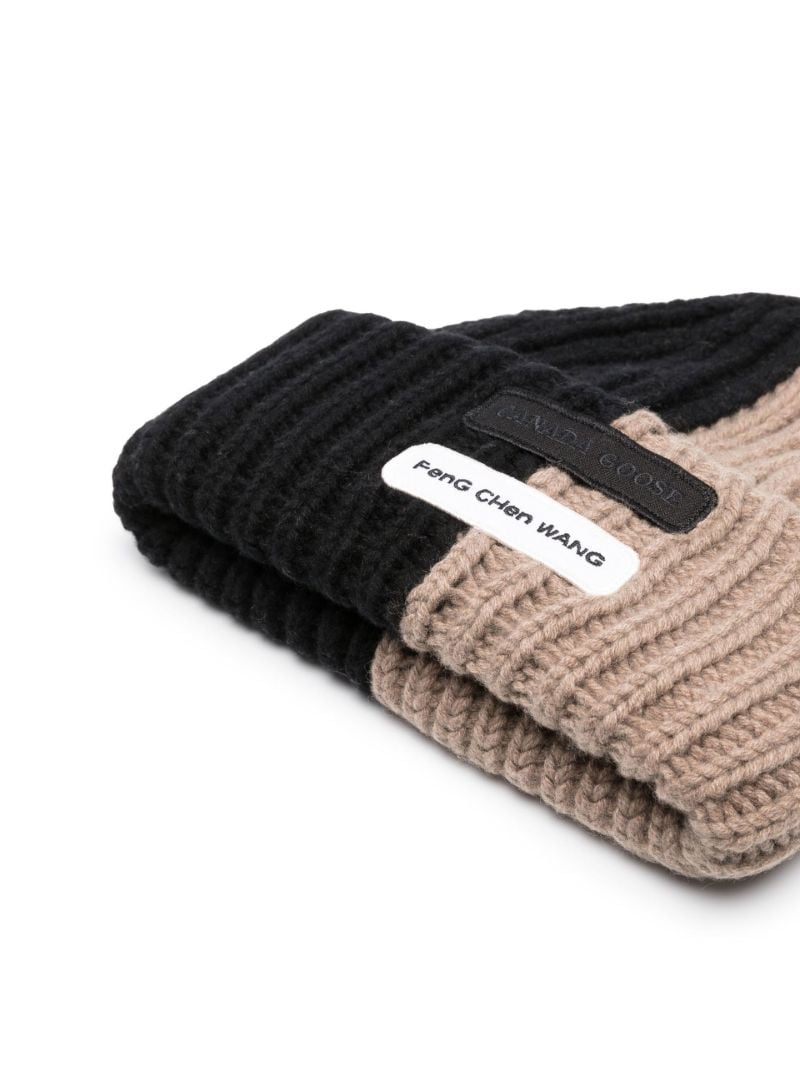 X Feng Chen Wang Two-tone Cashmere Beanie Hat