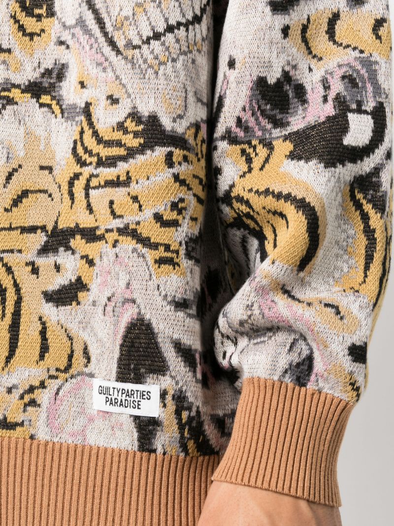 X Tim Lehi Yellow Graphic Jacquard Sweater