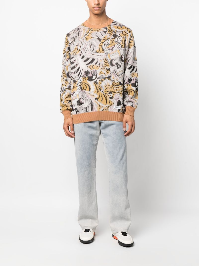 X Tim Lehi Yellow Graphic Jacquard Sweater