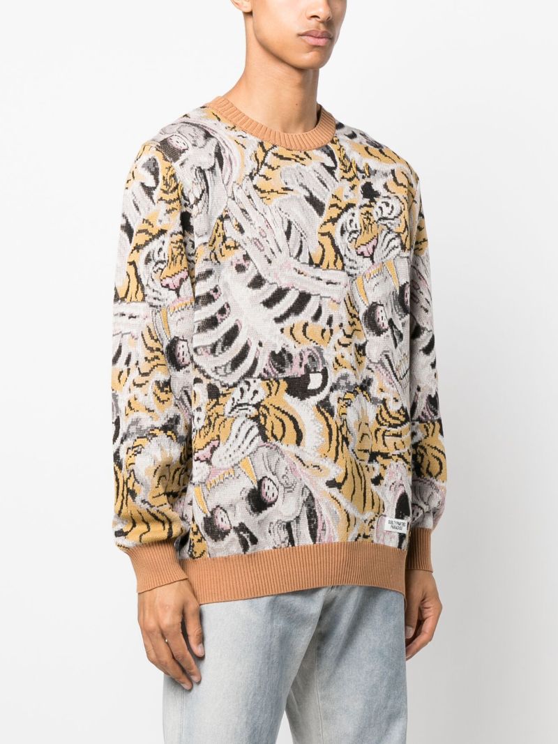 X Tim Lehi Yellow Graphic Jacquard Sweater