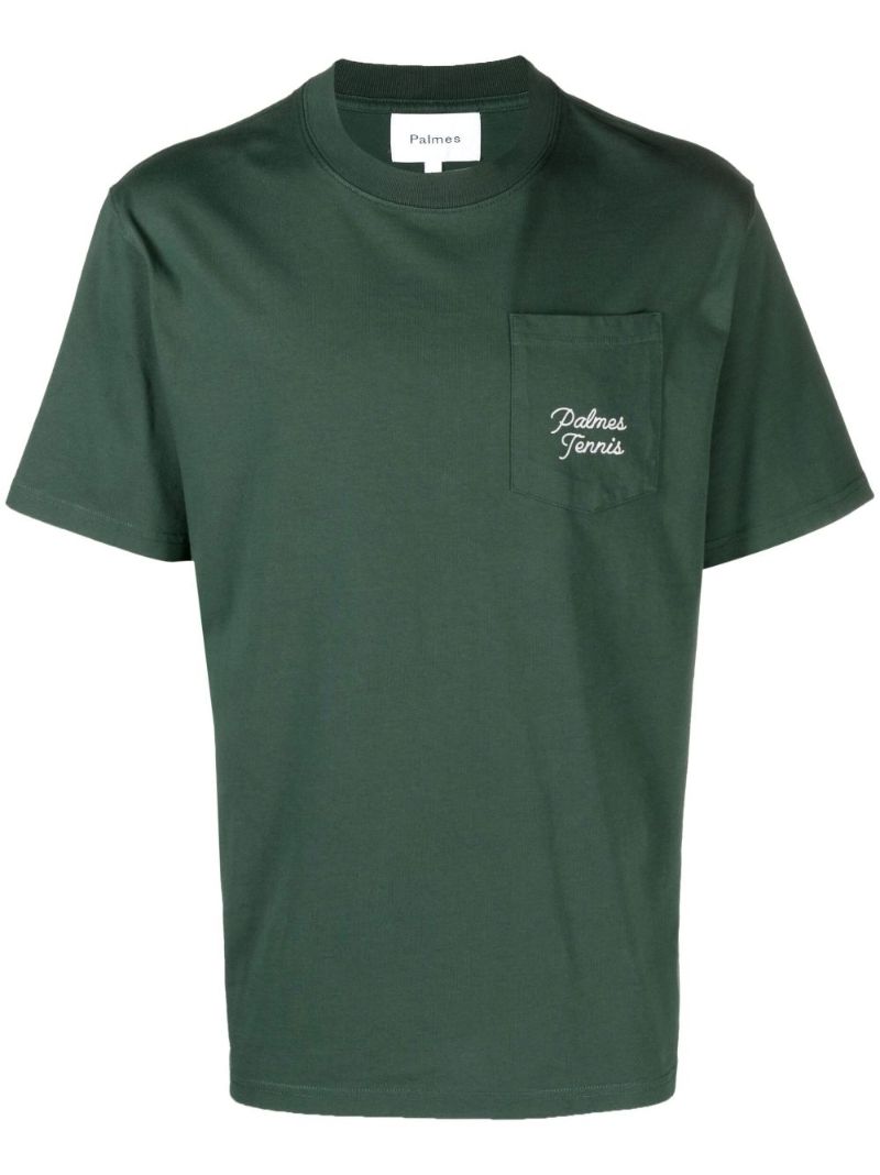 Green Western Logo Print T-shirt