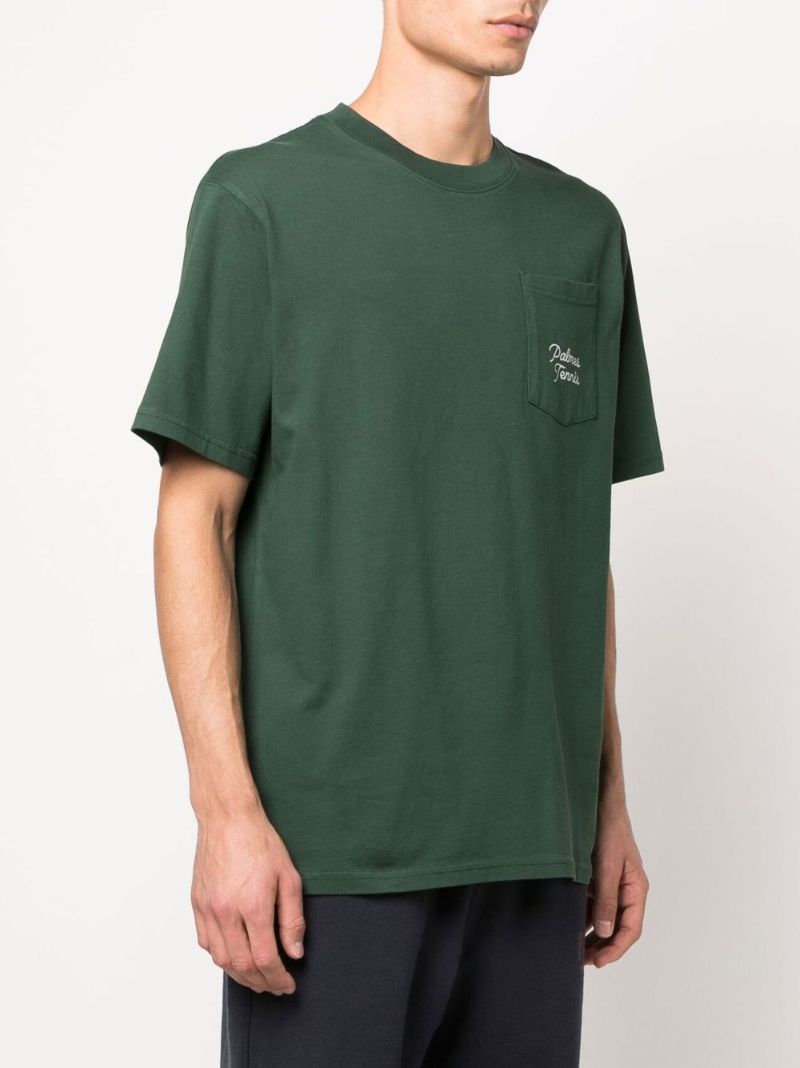 Green Western Logo Print T-shirt