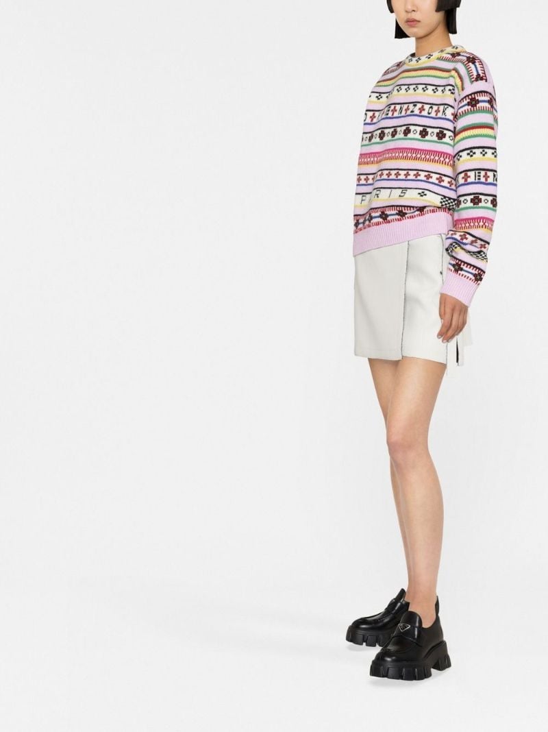 Pink Fair Isle Jacquard Sweater