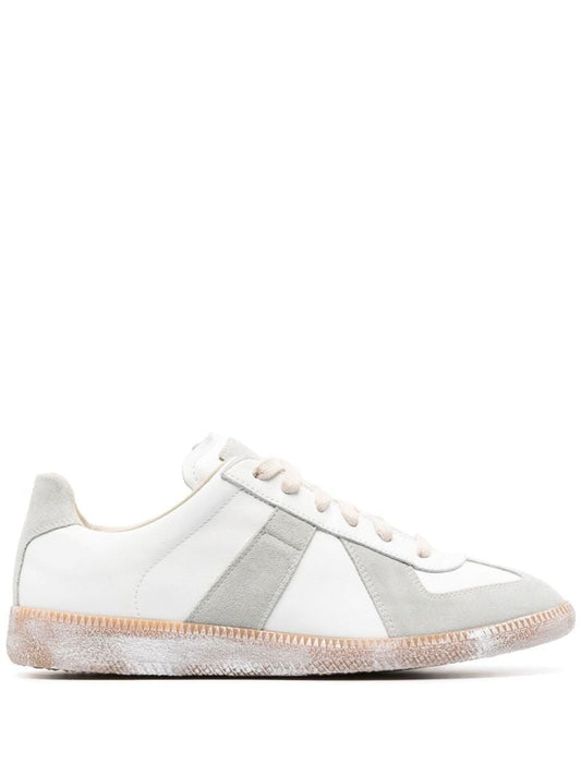 White Low-top Leather Sneakers