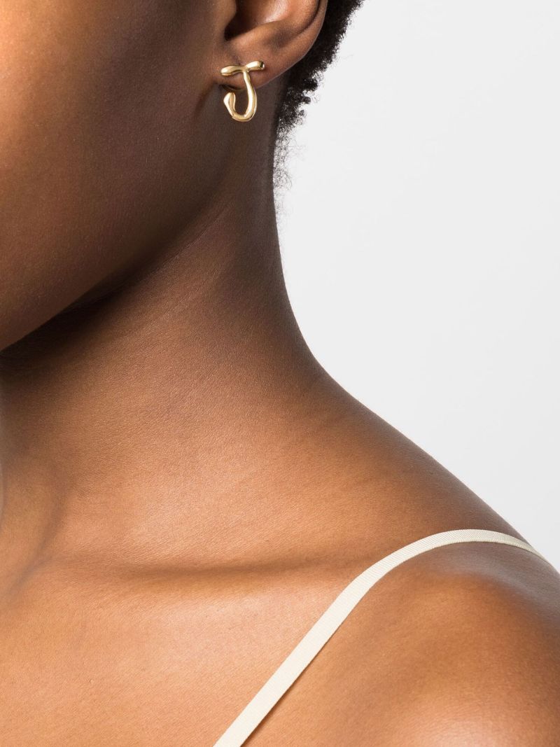 Gold-plated Les CrÃ_x0083_Â©oles Turbi Asymmetric Earrings