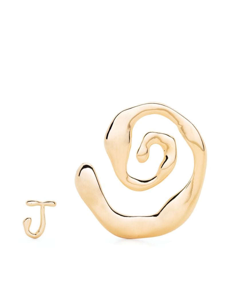 Gold-plated Les CrÃ_x0083_Â©oles Turbi Asymmetric Earrings