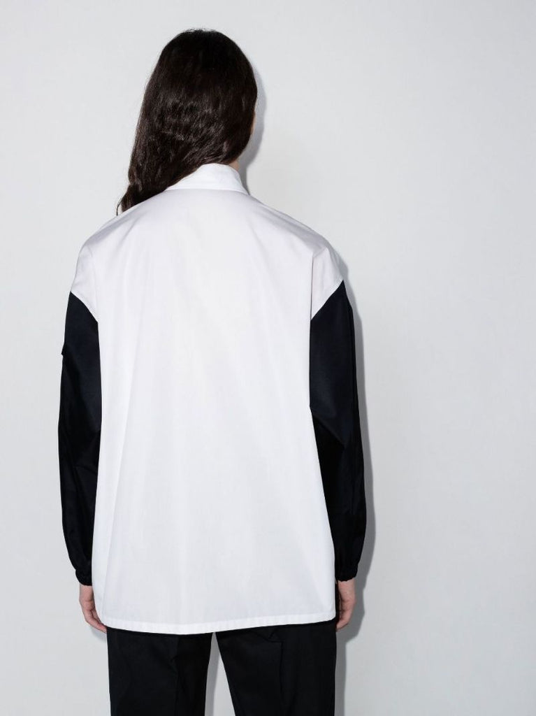 Black and White Re-nylon Poplin Shirt