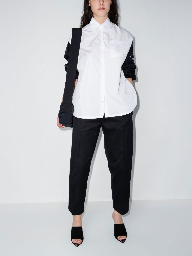 Black and White Re-nylon Poplin Shirt