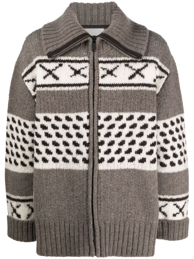 Neutral Vogel Wool Cardigan