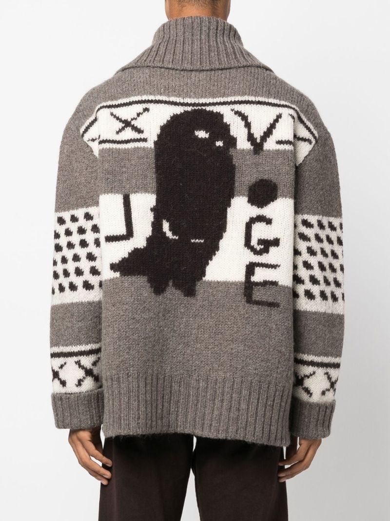 Neutral Vogel Wool Cardigan
