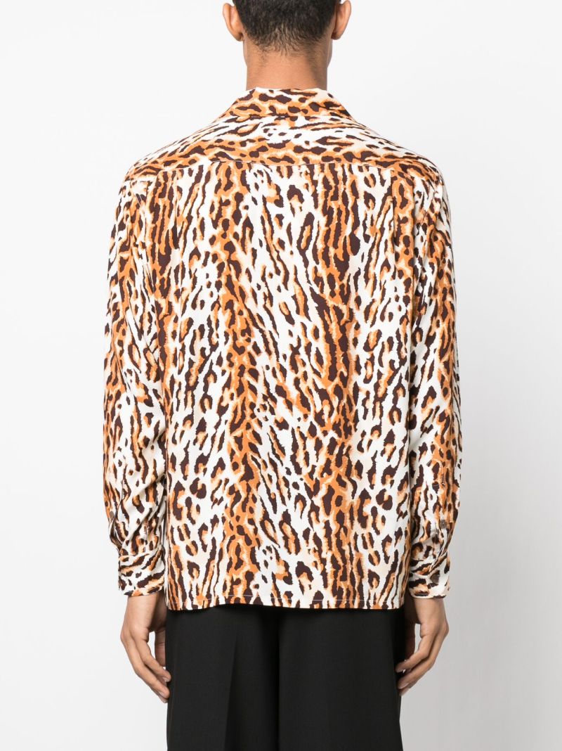 White Hawaiian Leopard Long-sleeve Shirt