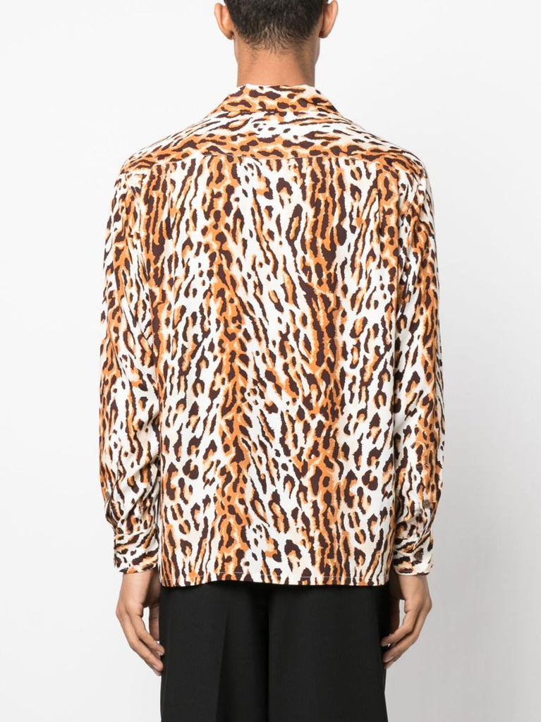 White Hawaiian Leopard Long-sleeve Shirt