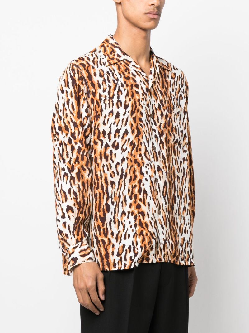 White Hawaiian Leopard Long-sleeve Shirt