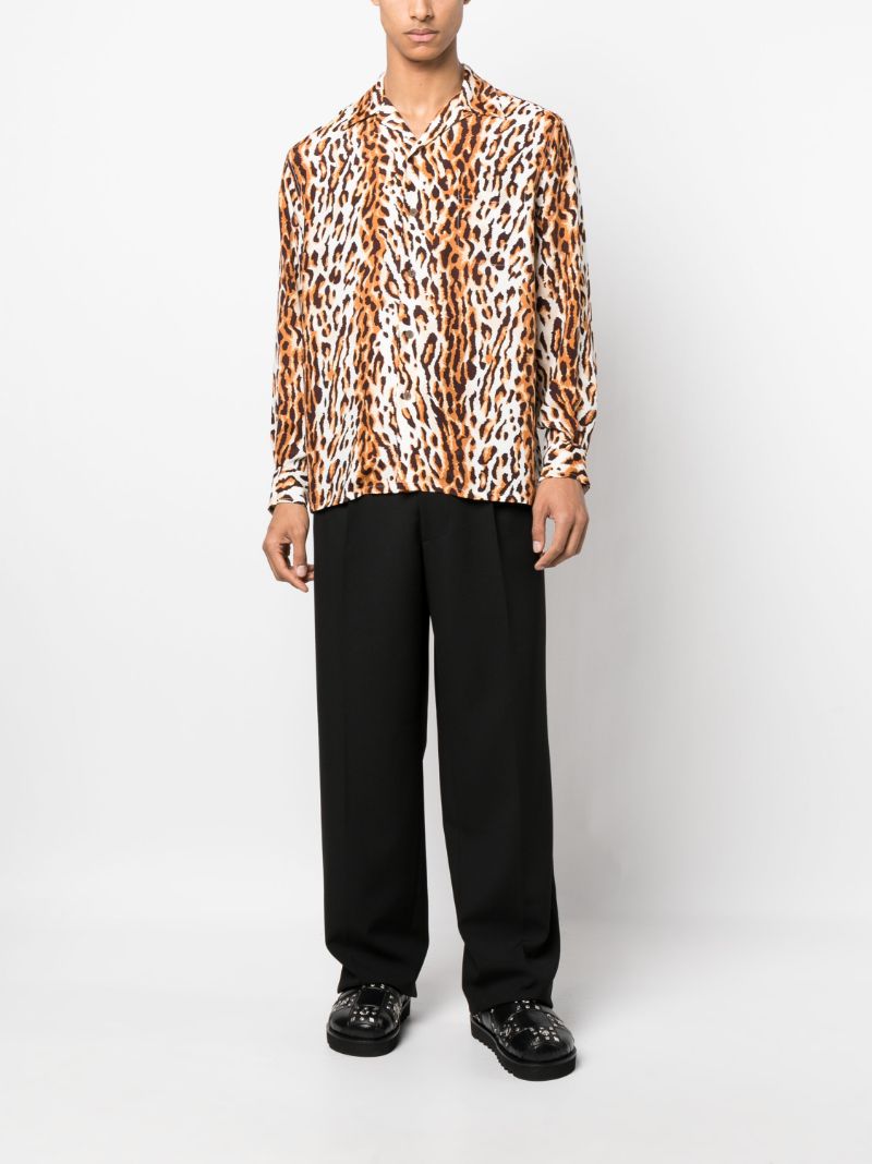 White Hawaiian Leopard Long-sleeve Shirt