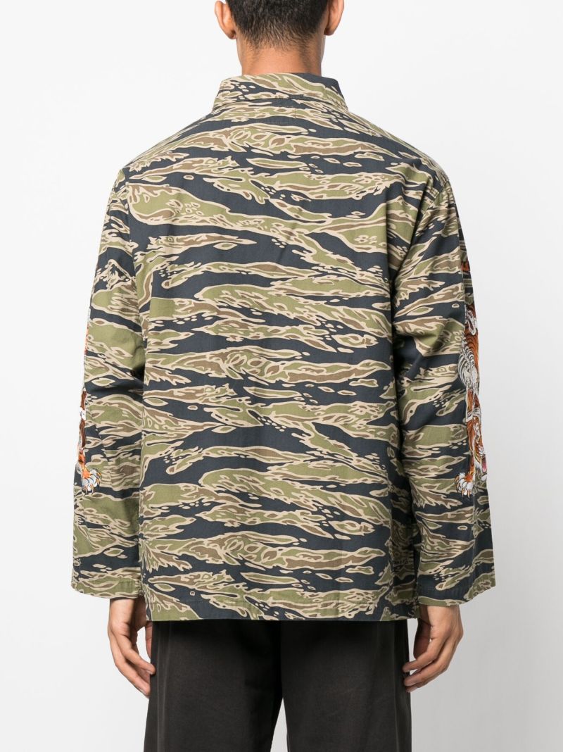 Green Tim Lehi Tigercamo Cotton Shirt Jacket
