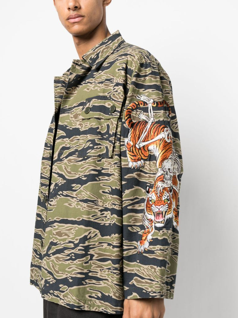 Green Tim Lehi Tigercamo Cotton Shirt Jacket
