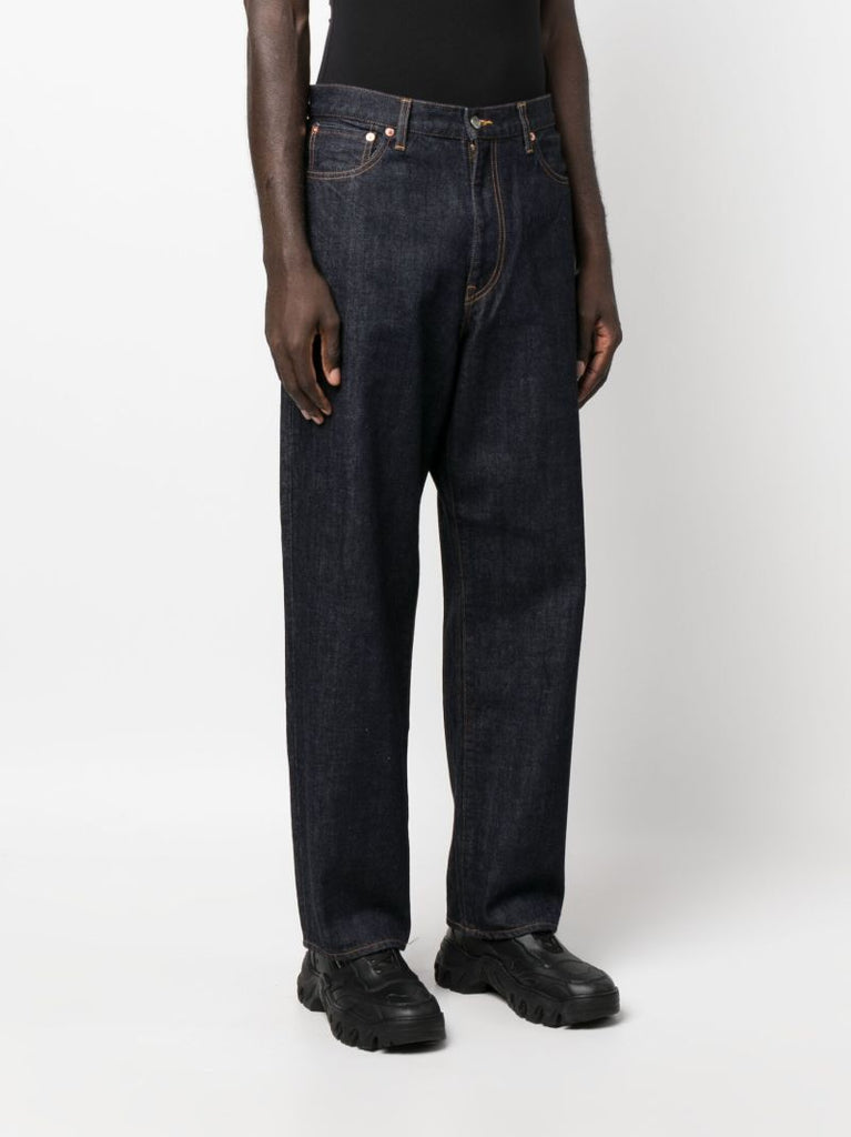 Green Wide-leg Cotton Cargo Trousers