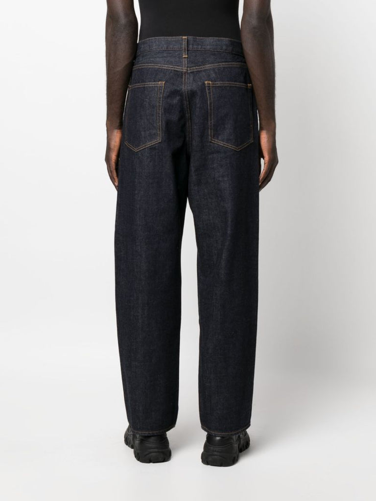 Green Wide-leg Cotton Cargo Trousers