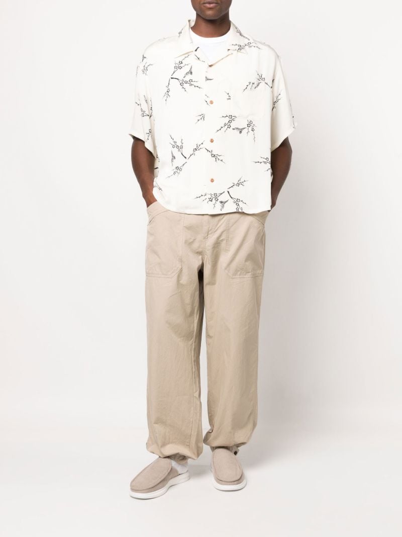 Neutral Carroll Straight-leg Trousers