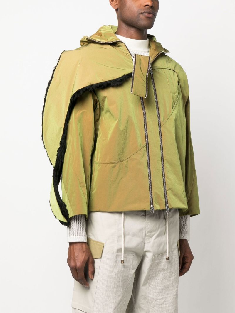 Green Zip Fastening Jacket