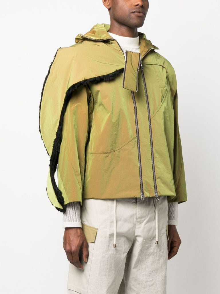 Green Zip Fastening Jacket