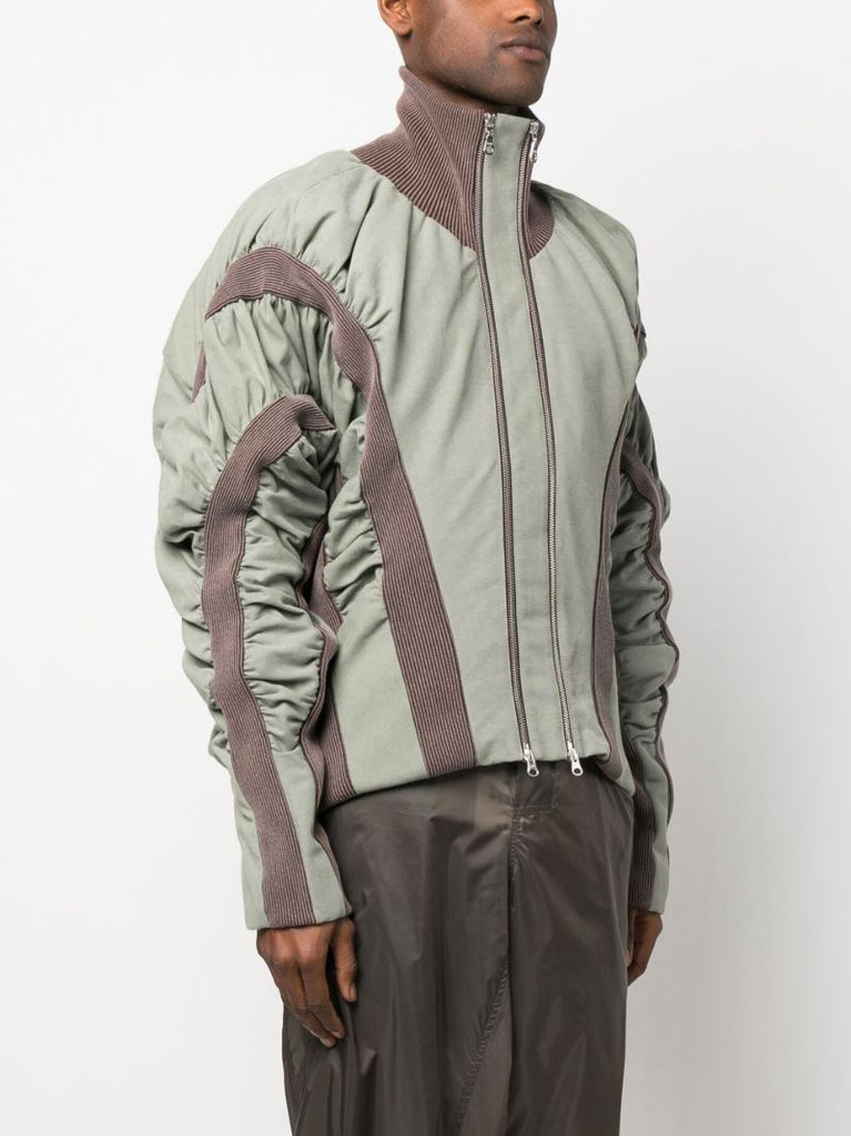 Green Zip Fastening Jacket
