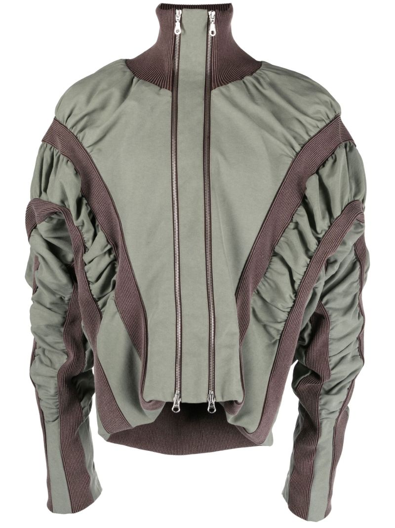 Green Zip Fastening Jacket