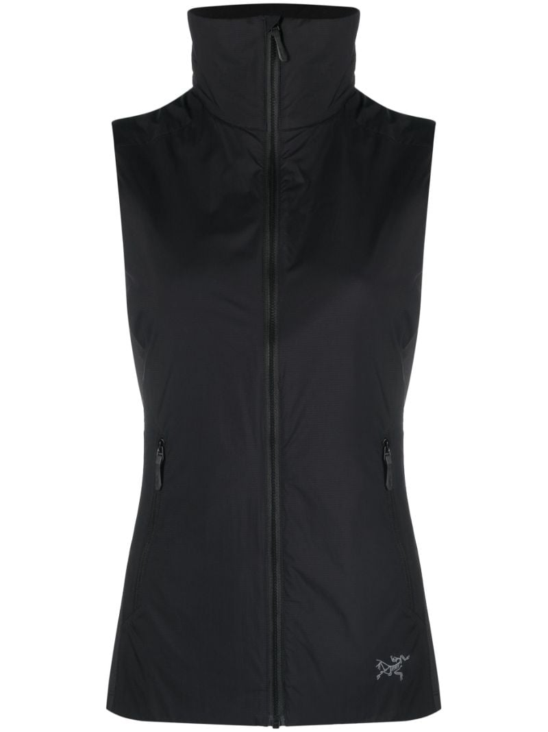 Black Zip Fastening Gilet