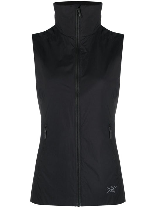 Black Zip Fastening Gilet