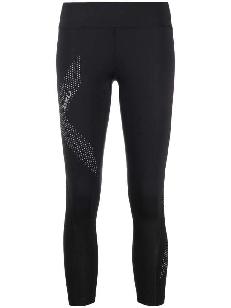 Black Motion Logo Compression 7/8 Tights
