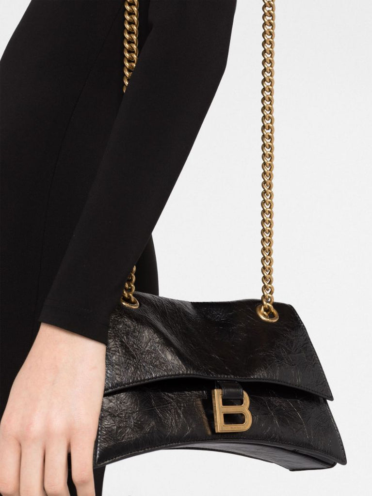Black Crush Small Leather Shoulder Bag