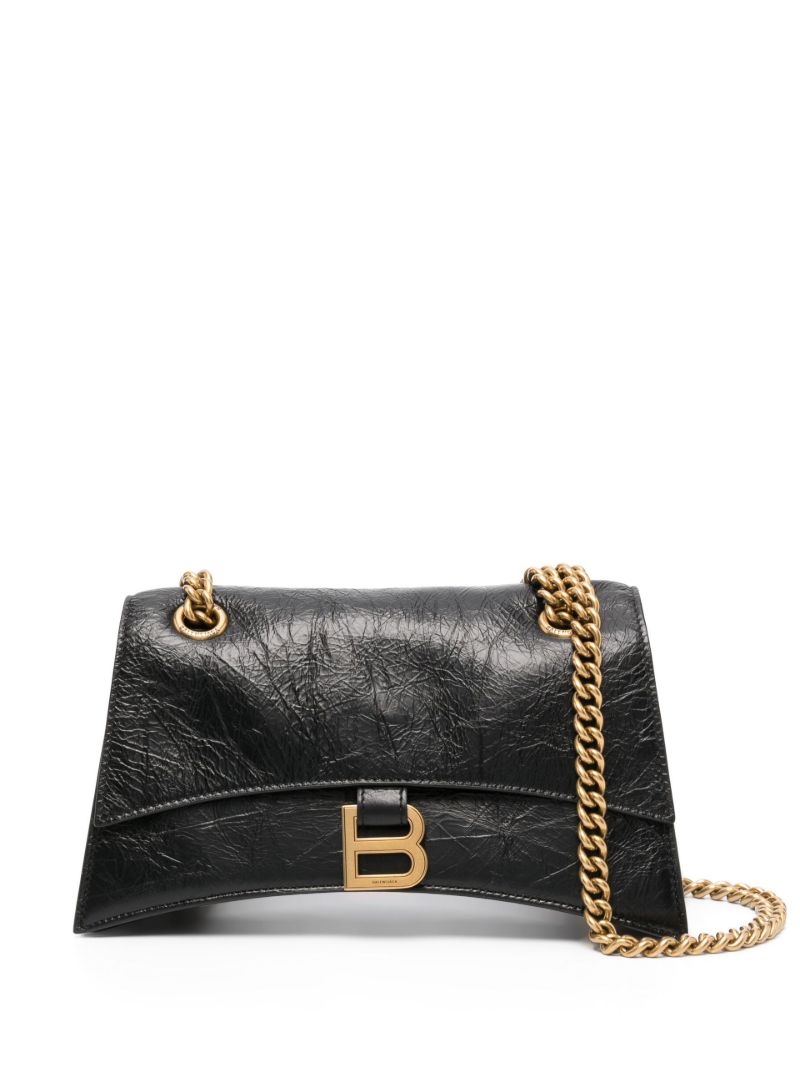 Black Crush Small Leather Shoulder Bag